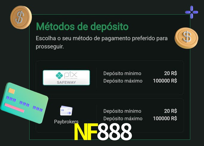O cassino NF888 oferece uma grande variedade de métodos de pagamento